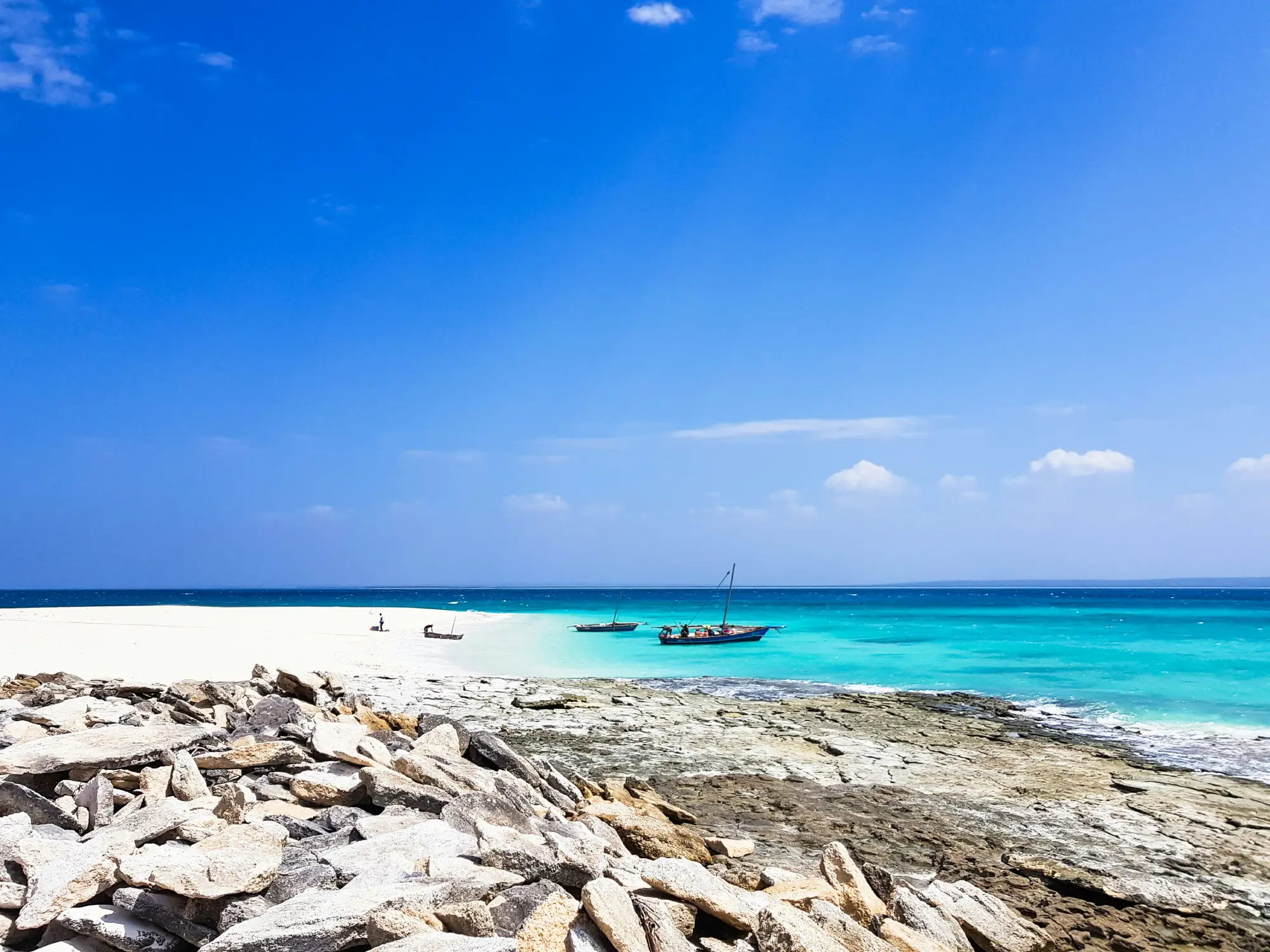 A beautiful, sunny beach on the shores of Mozambique.